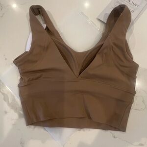 Nuze sports bra. Brand new size small. Camel color